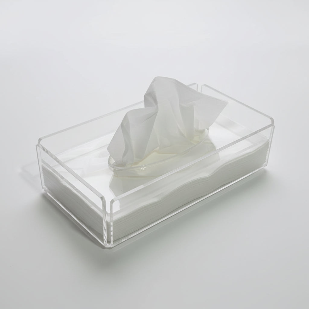 Clear Acrylic Tissue Box for Soft Tissues