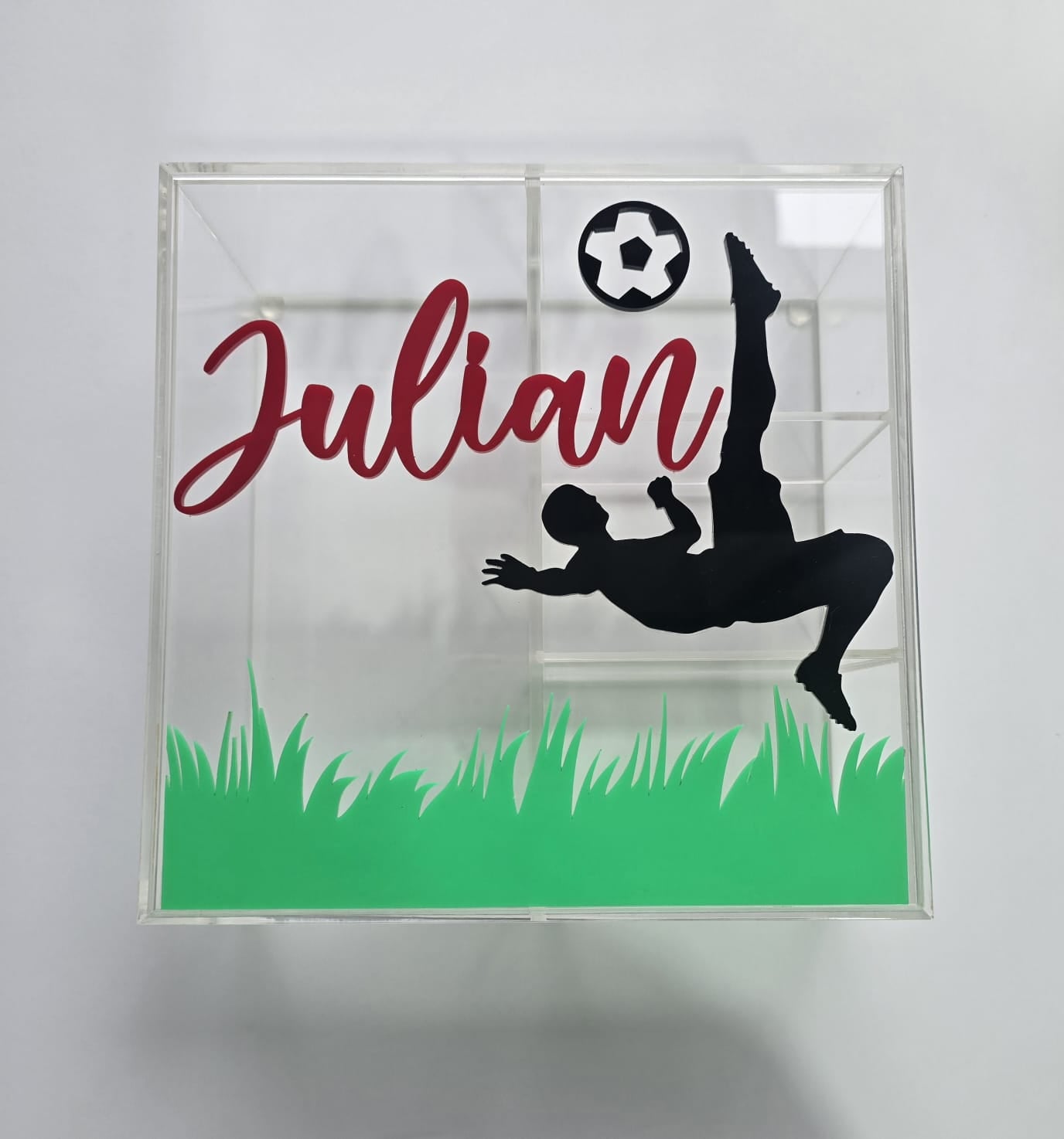 Custom Football Plexiglass Storage Box