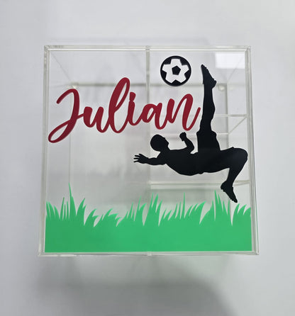 Custom Football Plexiglass Storage Box