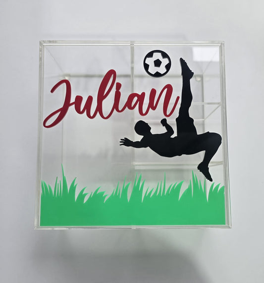 Custom Football Plexiglass Storage Box