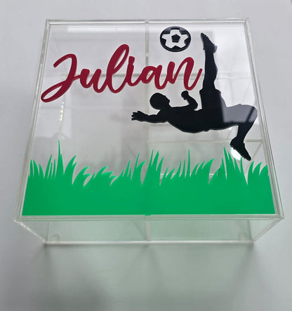 Custom Football Plexiglass Storage Box