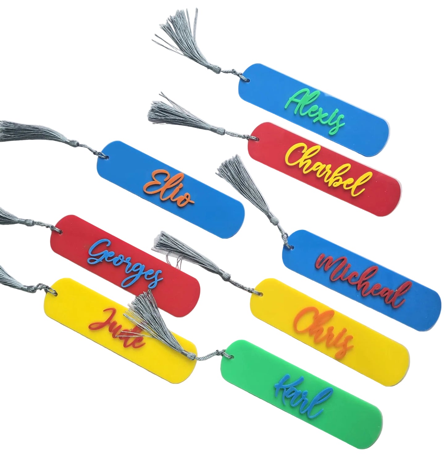 Personalized Acrylic Bookmarks – Custom Names and Colors