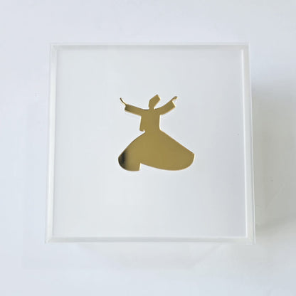 Ramadan Acrylic Box – Transparent Base with White See-Through Lid
