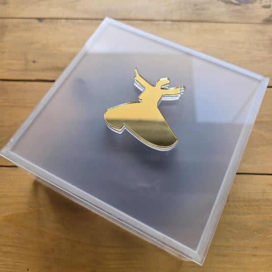 Ramadan Acrylic Box – Transparent Base with White See-Through Lid