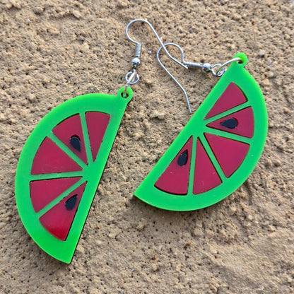 Watermelon Acrylic Earrings