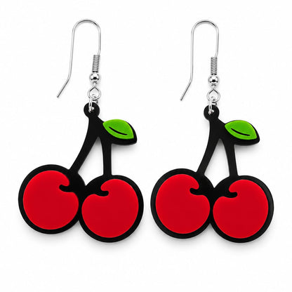 Cherry Acrylic Earrings – Fun Statement Earrings
