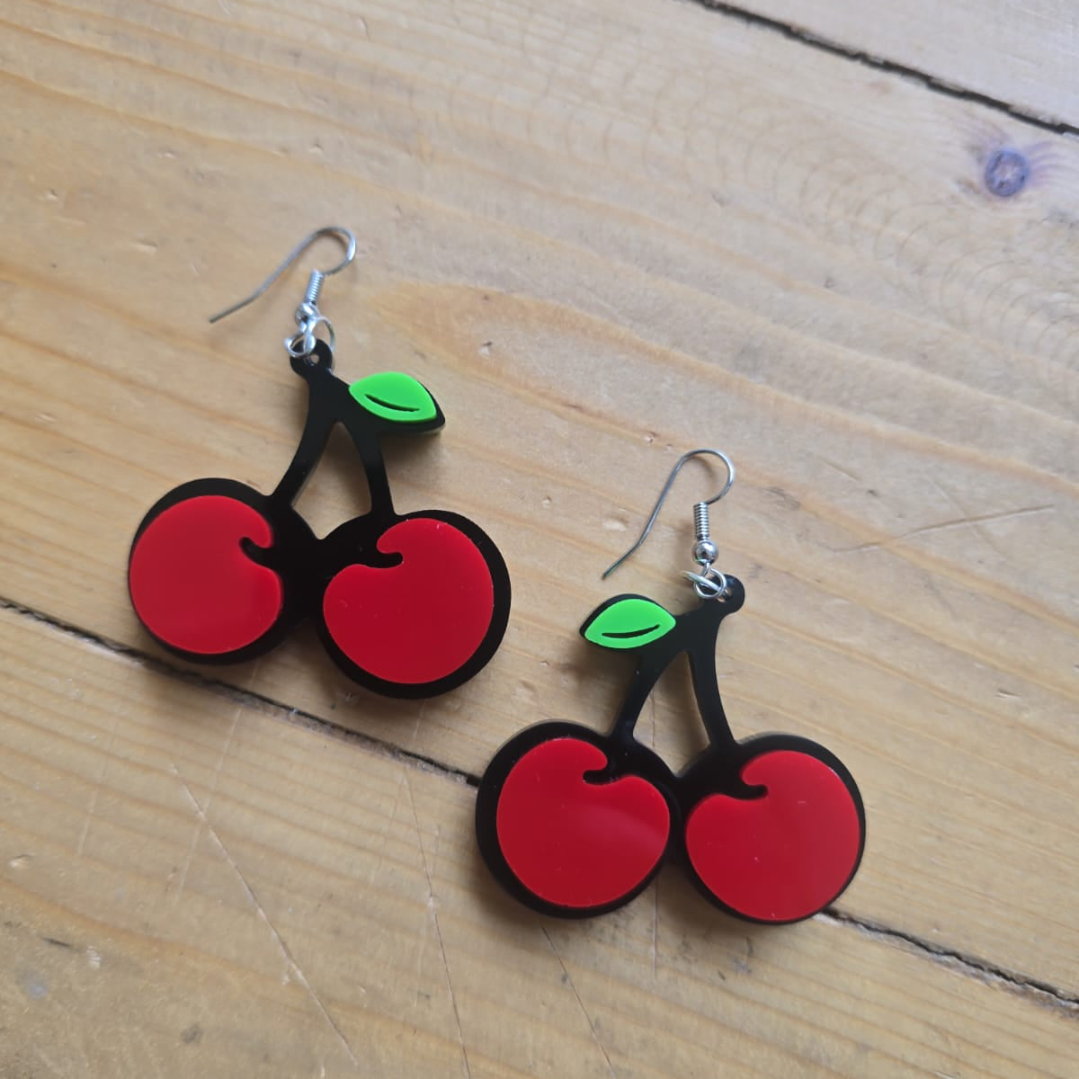 Cherry Acrylic Earrings – Fun Statement Earrings
