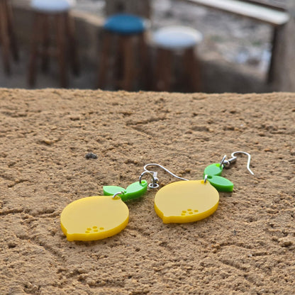 Lemon Acrylic Earrings
