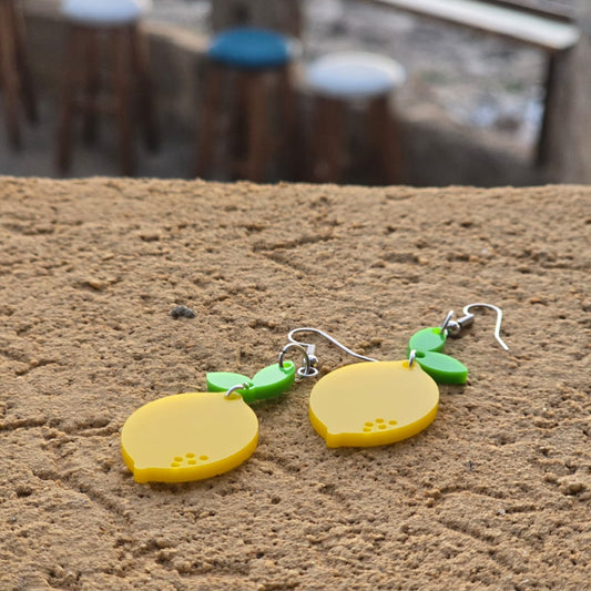 Lemon Acrylic Earrings