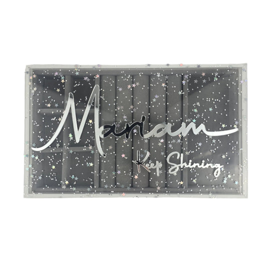 Personalized Starry Jewelry Box – Custom Name | Velvet Organizer for Rings & Accessories