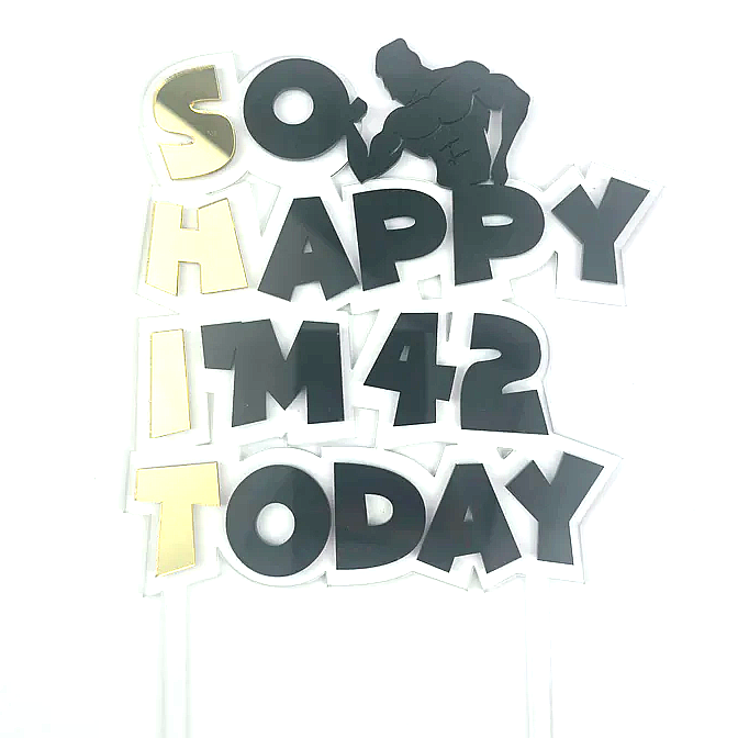 Funny Gym-Inspired Cake Topper