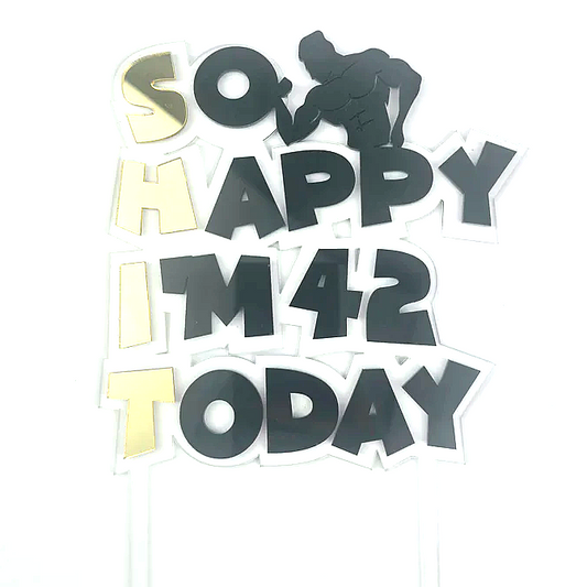 Funny Gym-Inspired Cake Topper